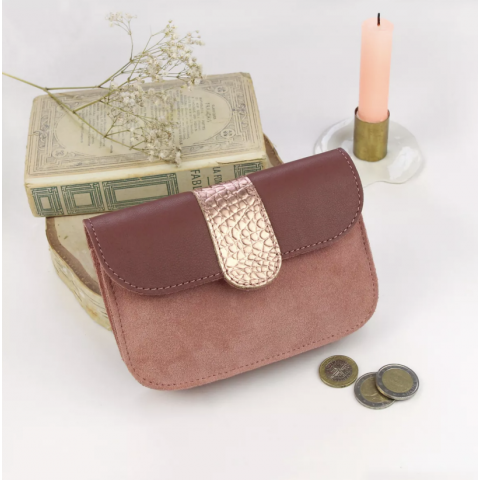 Pochette / portefeuille PIPA Brown rose - BARNABE AIME LE CAFE