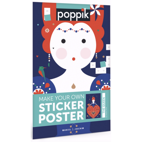 Poster en stickers - POPPIK - REINE DE COEUR