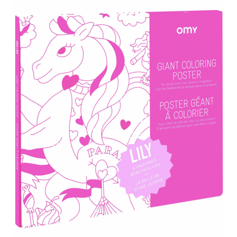 Poster géant à colorier - LILY ROSE -  OMY
