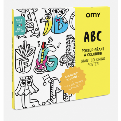 Poster géant à colorier - ABC - OMY