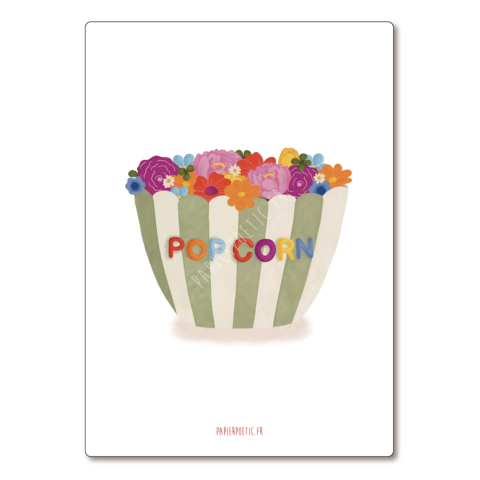 Carte Popcorn de fleurs PAPIER POETIC