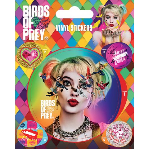 Pack de 5 Stickers Harley Quinn Birds Of Prey