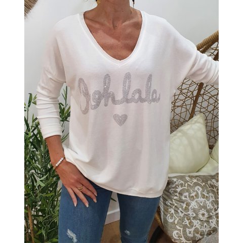 Pull oversize Oohlala strass