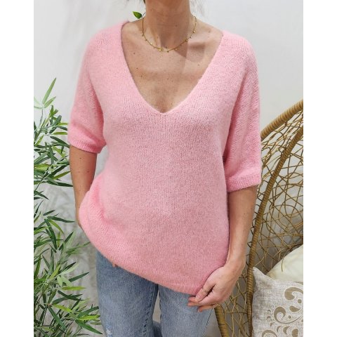 Pull femme manches courtes Auxane