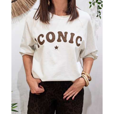 Sweat femme manches courtes ICONIC étoile