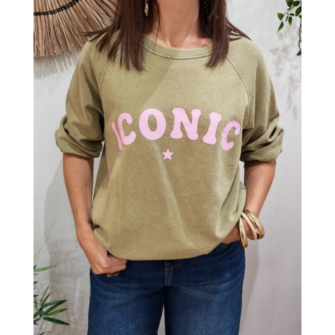 Sweat femme manches courtes ICONIC étoile