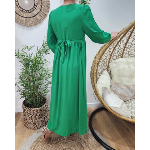 Robe longue femme verte Noa