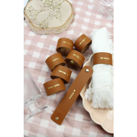 Rond de serviette en cuir - bichette
