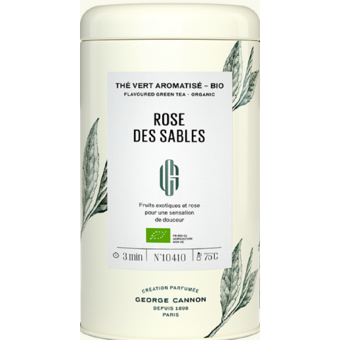 Thé vert aromatisé Rose Des Sables - Boîte Métal 