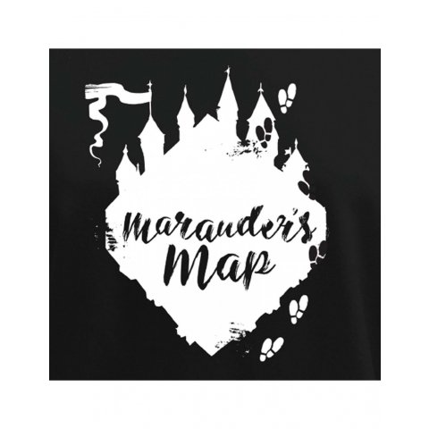 Sweat femme Harry Potter noir et blanc Marauder's map
