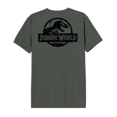 T-shirt Jurassic Park kaki logo noir