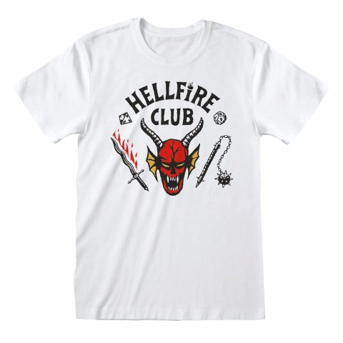 T-shirt Stranger Things Hellfire Club blanc