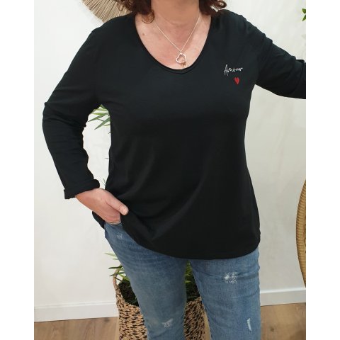 T-Shirt oversize Amour coeur rouge