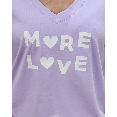 T-shirt femme MORE LOVE pailleté