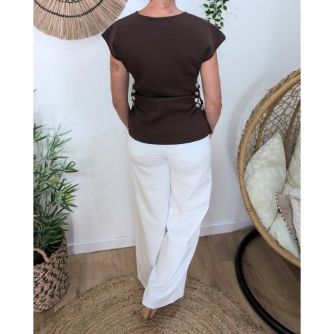 Top femme marron Ryta