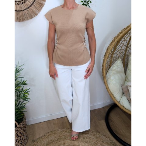 Top femme camel Ryta