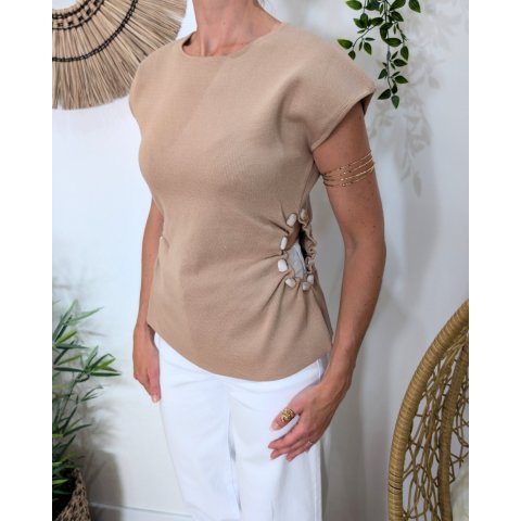 Top femme camel Ryta