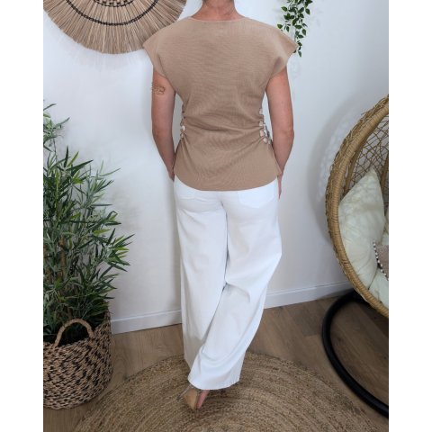 Top femme camel Ryta