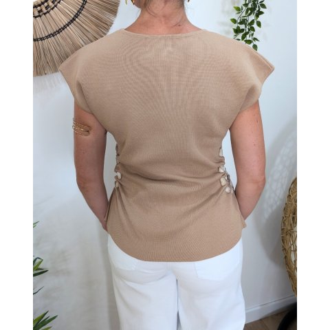 Top femme camel Ryta