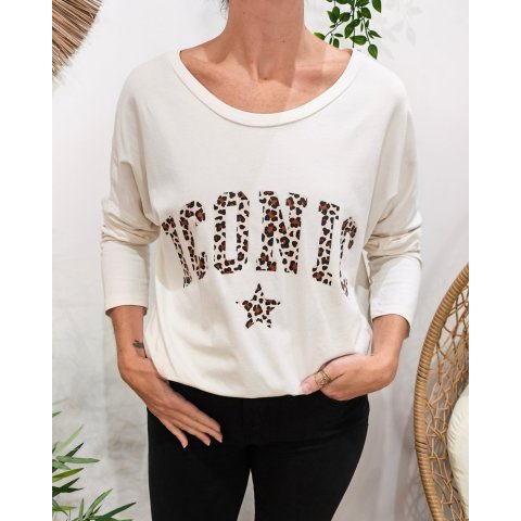 T-shirt manches longues Iconic léopard 