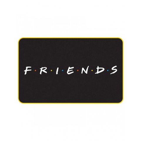 Tapis Friends noir F.R.I.E.N.D.S logo