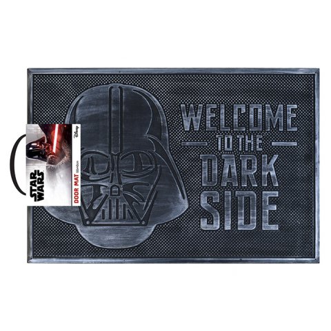 Tapis Star Wars Caoutchouc Welcome To The Dark Side gris