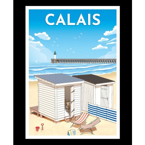 Affiche Chalets Calais 30x40 cm