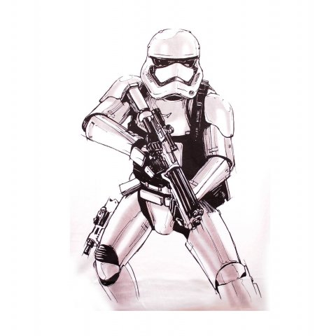 Tee-Shirt Blanc Stormtrooper Big Sketch Star Wars