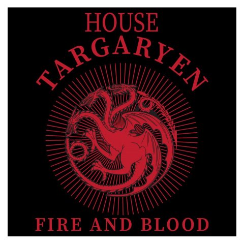 Tee-Shirt Game of Thrones Targaryen Fire and Blood