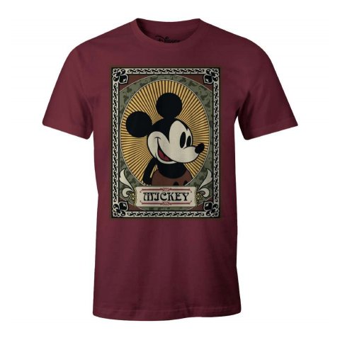 Tee-Shirt Mickey bordeaux Obey