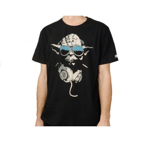 Tee-Shirt Noir Yoda Cool Star Wars
