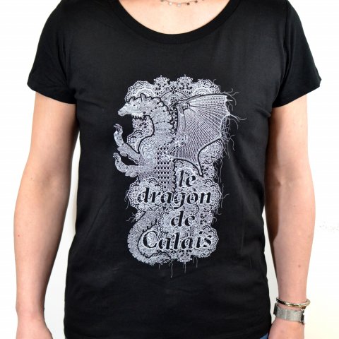 T-shirt femme ‘Dragon & Dentelle’