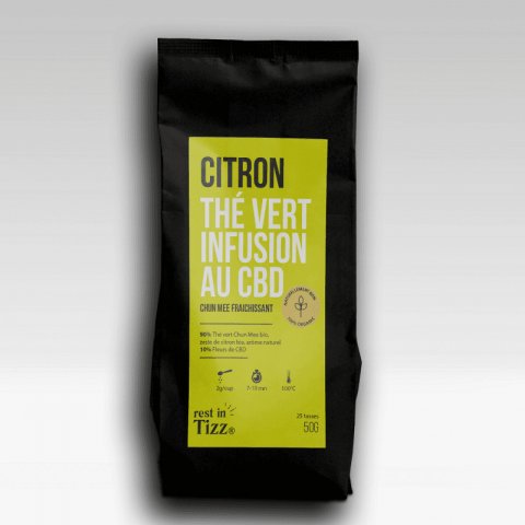 Thé vert Chun Mee BIO infusion au CBD Citron By TIZZ®