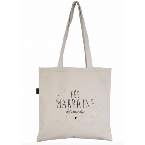 TOTE-BAG  "FEE MARRAINE d'amour"