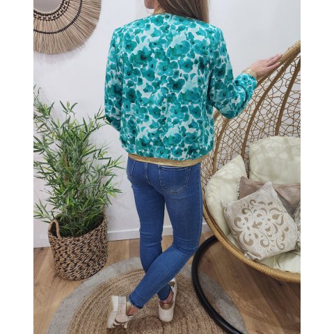 Bombers femme vert turquoise Claire
