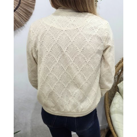 Bombers beige dentelle