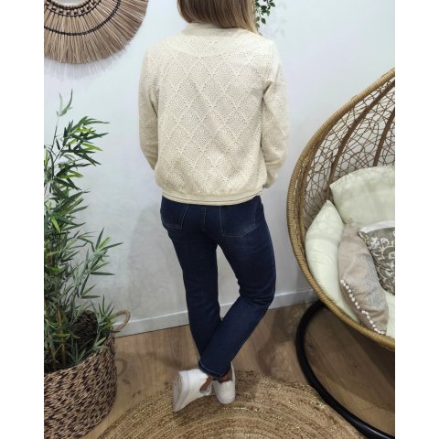 Bombers beige dentelle