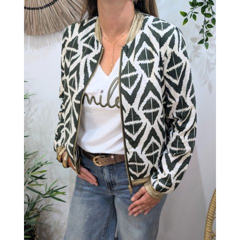 Bombers femme kaki et beige Morena
