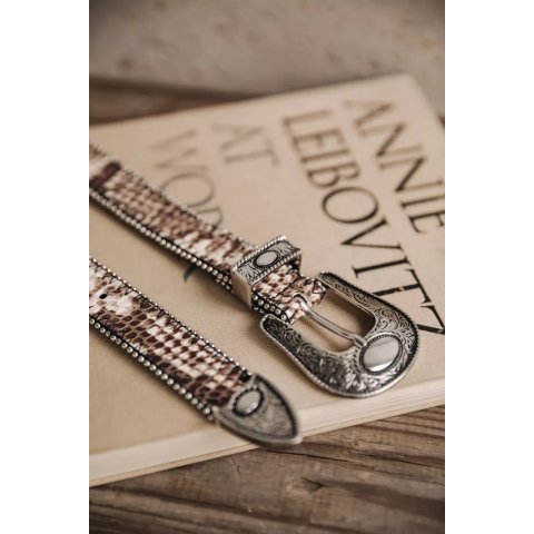 Ceinture en cuir Femme, Off white Vanya Freeman T.Porter