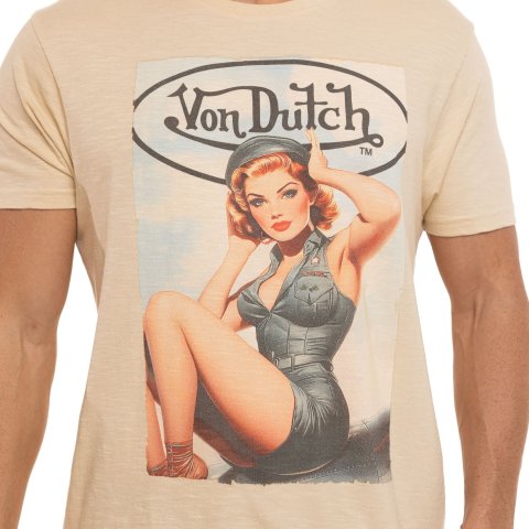 TEE SHIRT REGULAR FIT SLUB JERSEY VON DUTCH VD/1/TR/GIRLS1