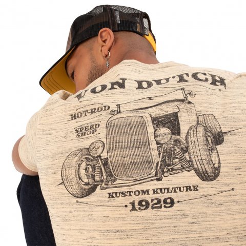 T-shirt col rond regular fit ROD Homme en coton - Von Dutch 