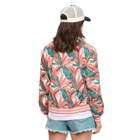 VESTE SATIN ALLOVER, PATCH TISSÉ ET RIB LUREX TROPICAL VON DUTCH