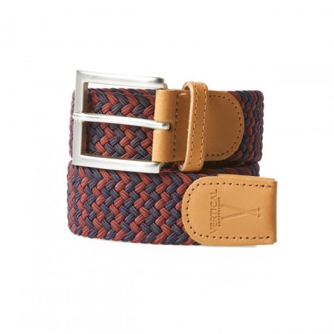 Ceinture tressée bordeaux et bleu marine - taille 1 - VERTICAL